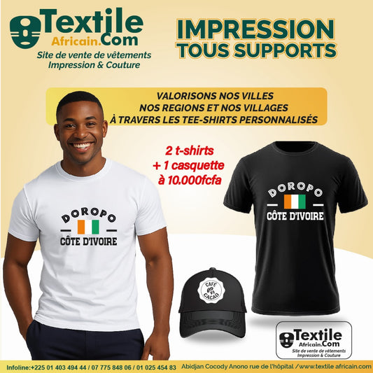 Pack Fierté Doropo : 2 T-shirts & 1 Casquette
